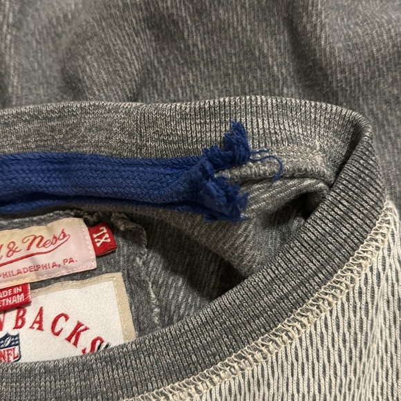 Seattle Seahawks Mitchell & Ness Throwback Retro Logo Thermal Gray Varsity-XL - Picture 11 of 11